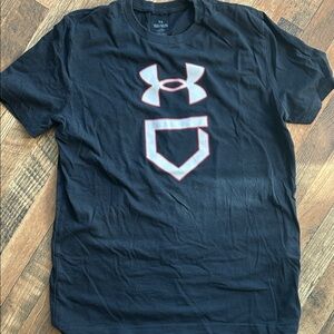 Under Armour Black and White Boys Short Sleeve Tee